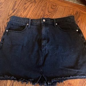 Madewell Black Denim Mini Skirt